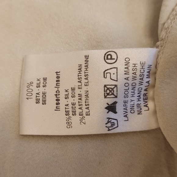 TRANSIT par-such silk tank sz 2 light gray layered crinkle top Small - Picture 6 of 6